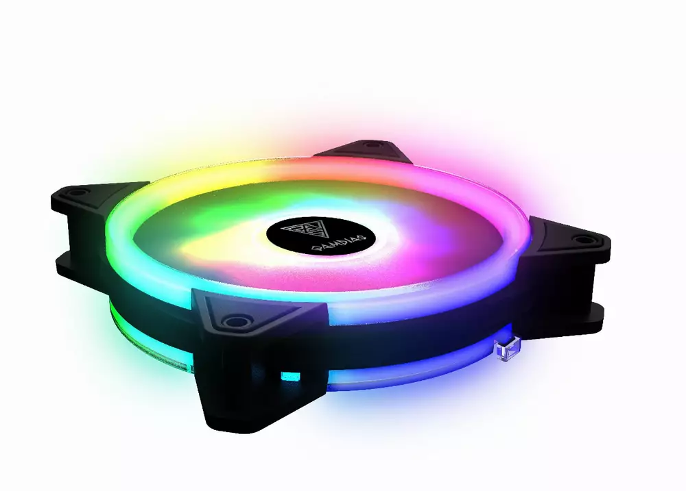 Вентилатор Gamdias 120mm aRGB AEOLUS M2 Trio RGB rings