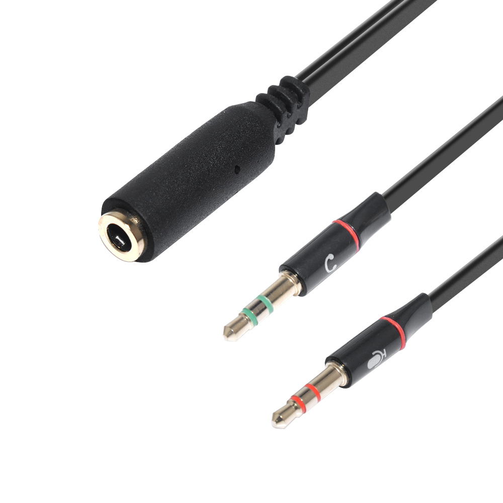 Makki преходник Adapter 3.5mm 4pin F / 2 x 3.5mm M - MAKKI-CBL-SP40