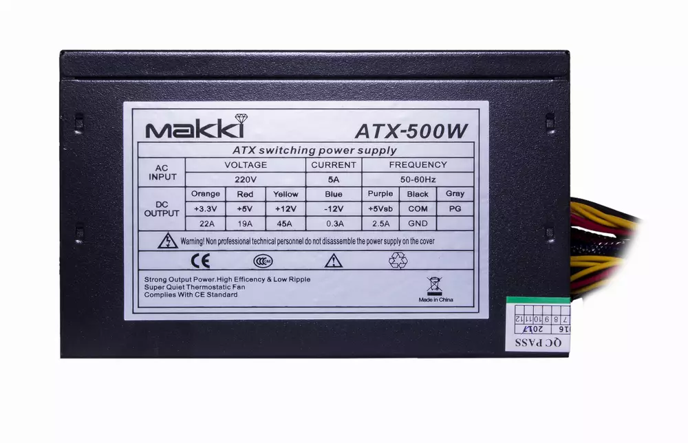 Захранване Makki ATX-500W MAKKI-ATX-500-B-PCIE