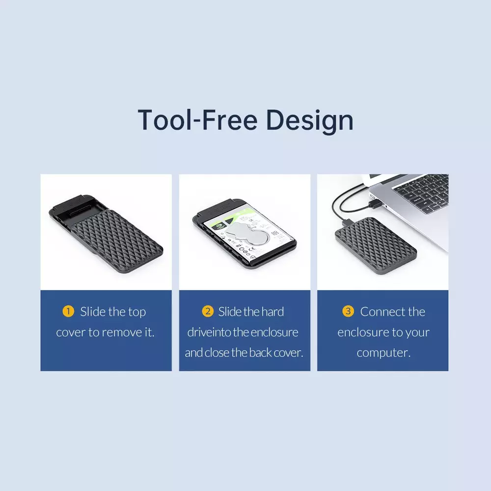 Εξωτερική θήκη δίσκου Orico 2520U3-BK-EP Storage Case 2.5 inch USB3.0