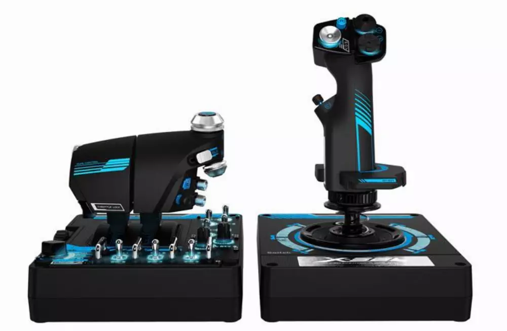 Джойстик Logitech Pro Flight X56 Rhino, за симулация на космически полети
