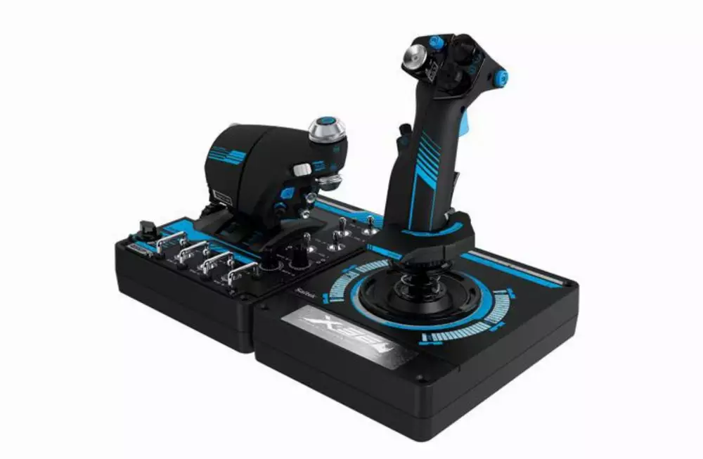Джойстик Logitech Pro Flight X56 Rhino, за симулация на космически полети