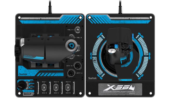 Джойстик Logitech Pro Flight X56 Rhino, за симулация на космически полети