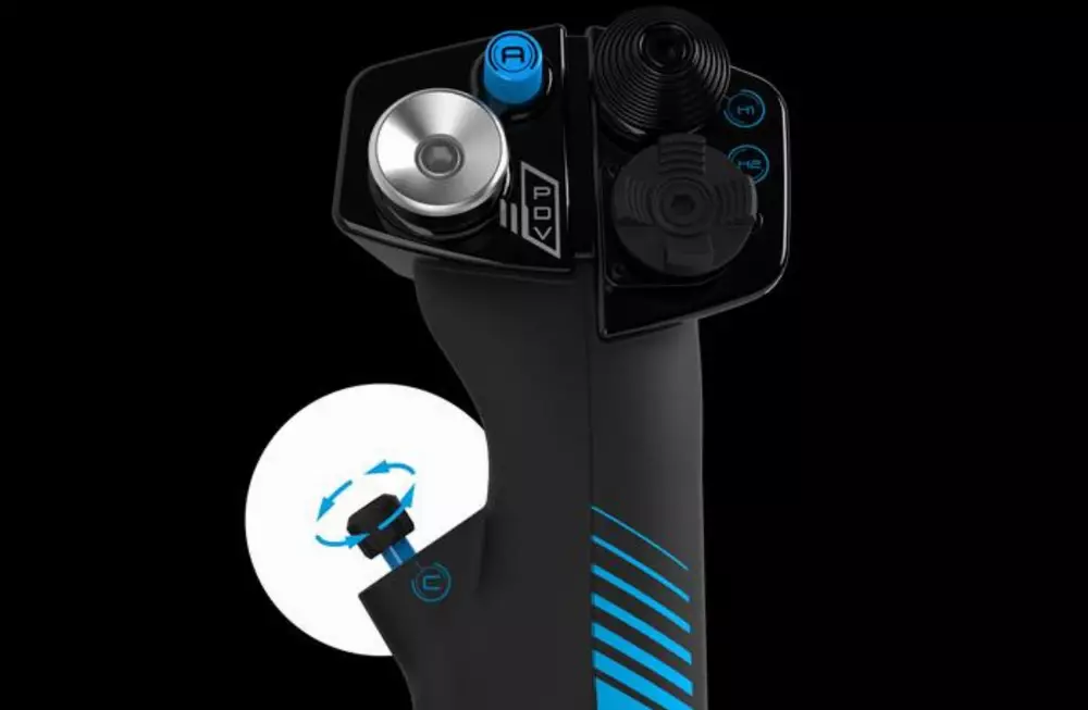 Джойстик Logitech Pro Flight X56 Rhino, за симулация на космически полети