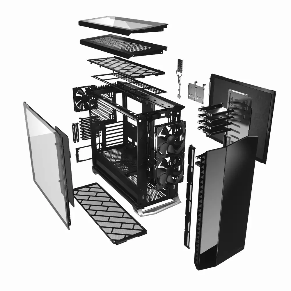 Кутия Fractal Vector RS Tempered Glass Dark