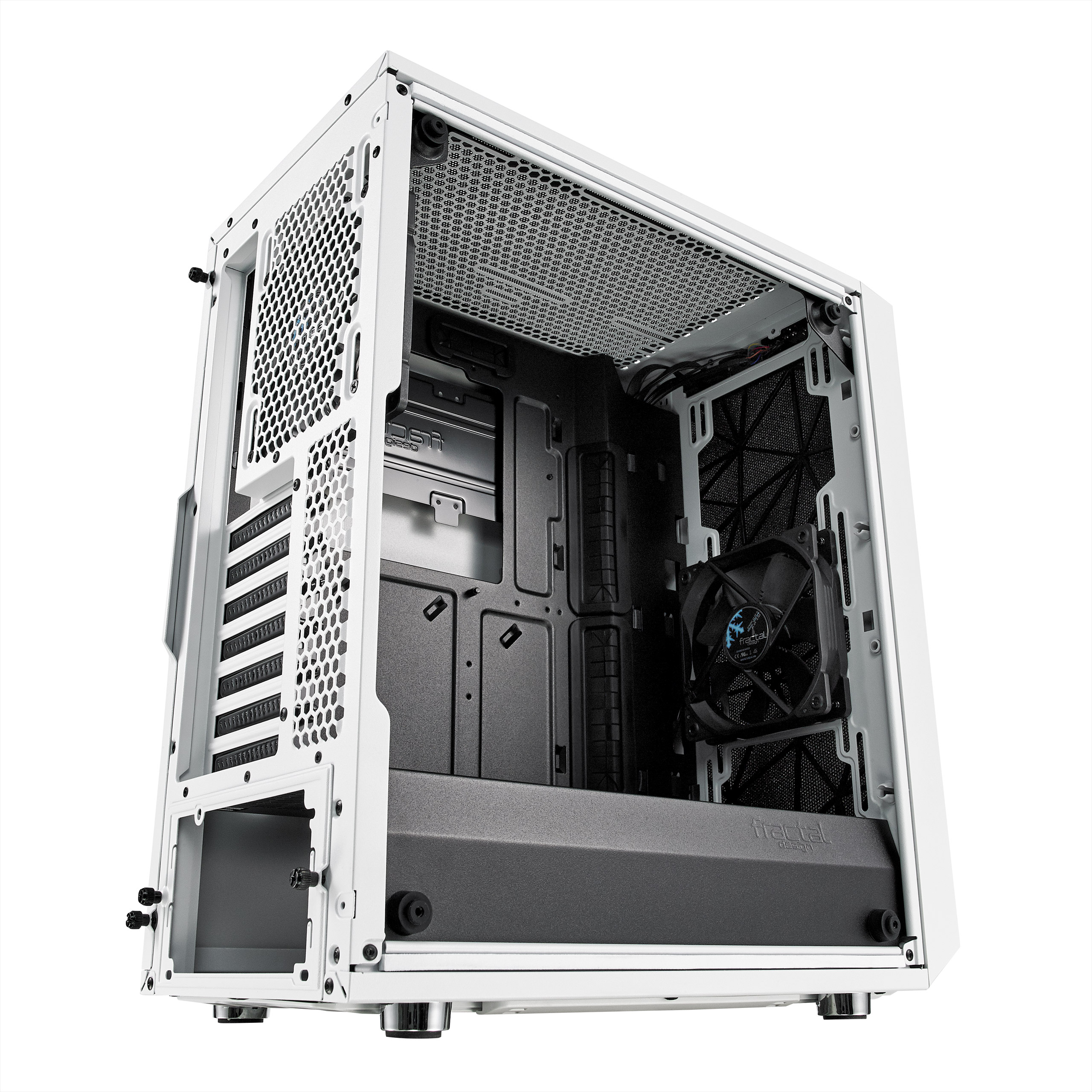 Carcasa Fractal Meshify C Tempered Glass White