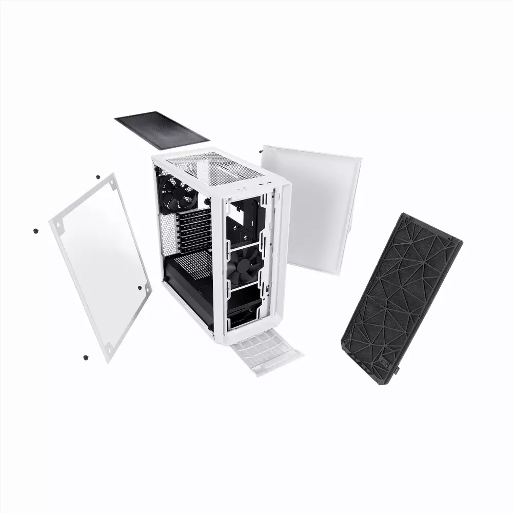 Кутия Fractal Meshify C Tempered Glass White