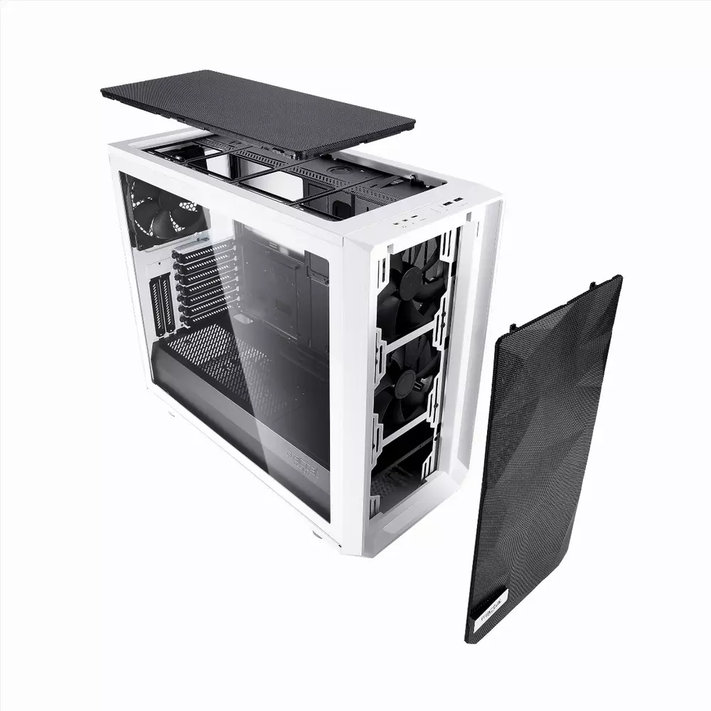 Кутия Fractal Meshify S2 Tempered Glass White