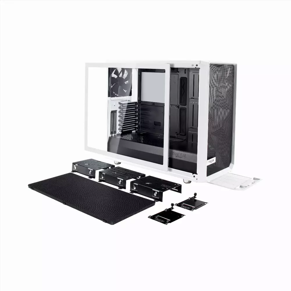 Кутия Fractal Meshify S2 Tempered Glass White