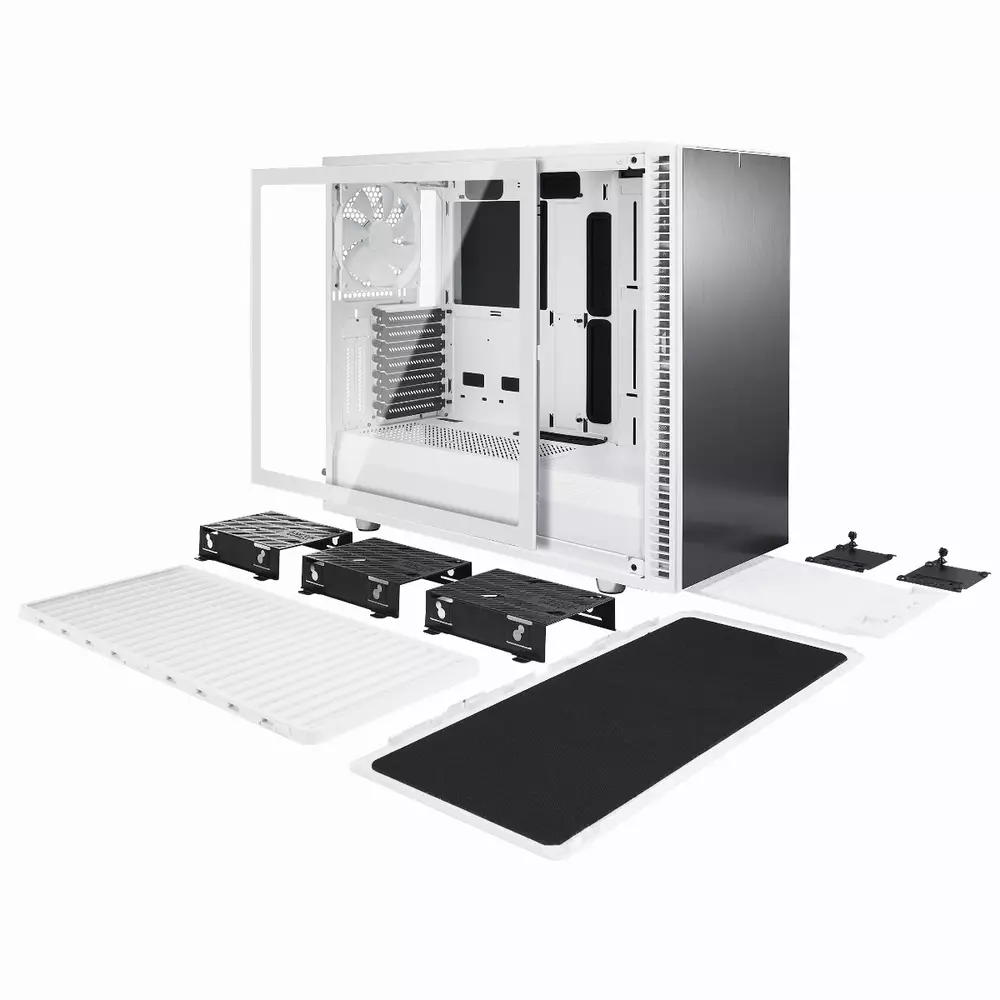 Кутия Fractal Define S2 Tempered Glass White
