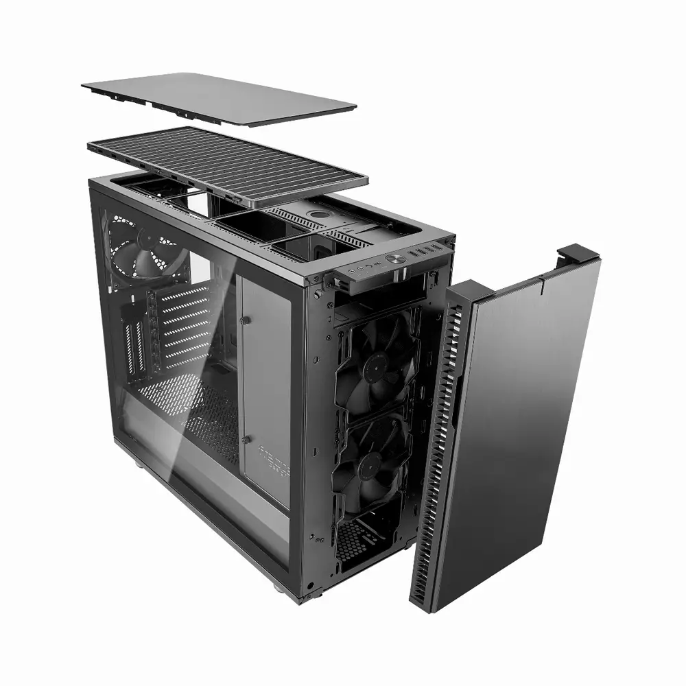 Кутия Fractal Define R6 USB-C Tempered Glass Gunmetal