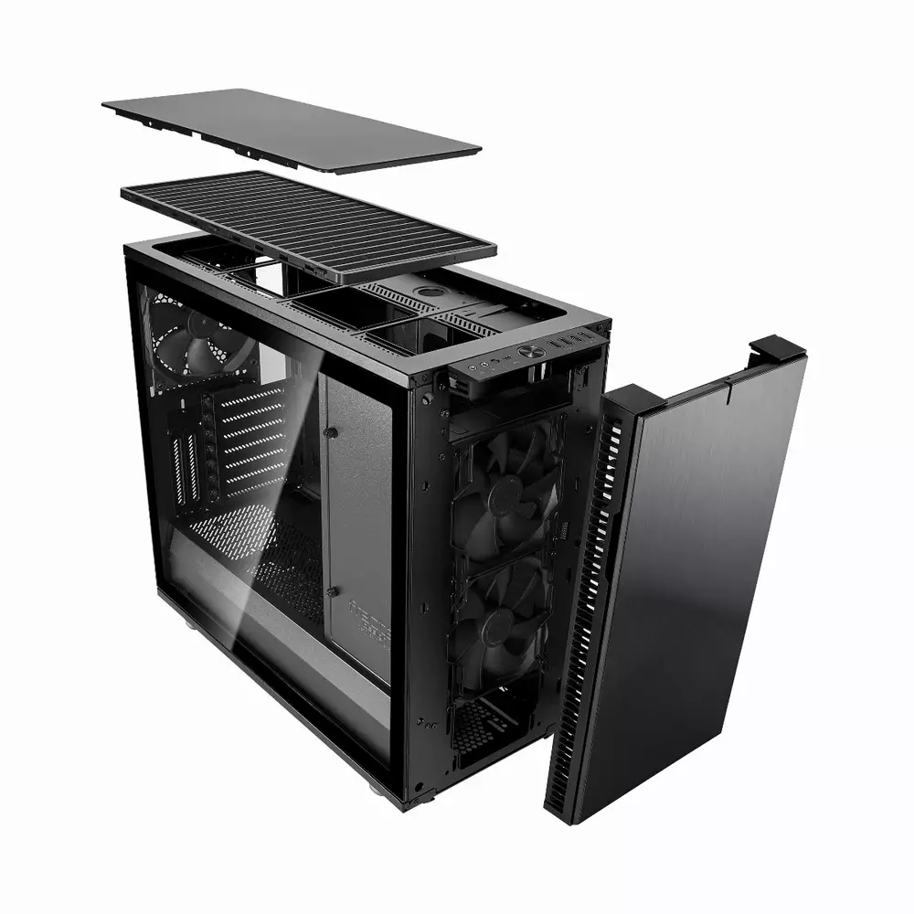 Кутия Fractal Define R6 USB-C Tempered Glass Blackout