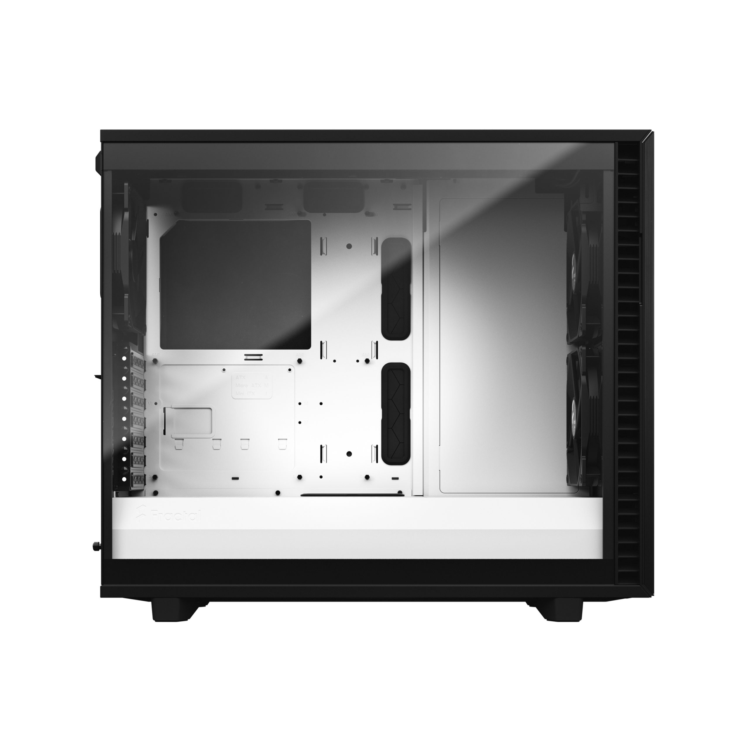 Кутия Fractal Define 7 Clear Tempered Glass Black/White