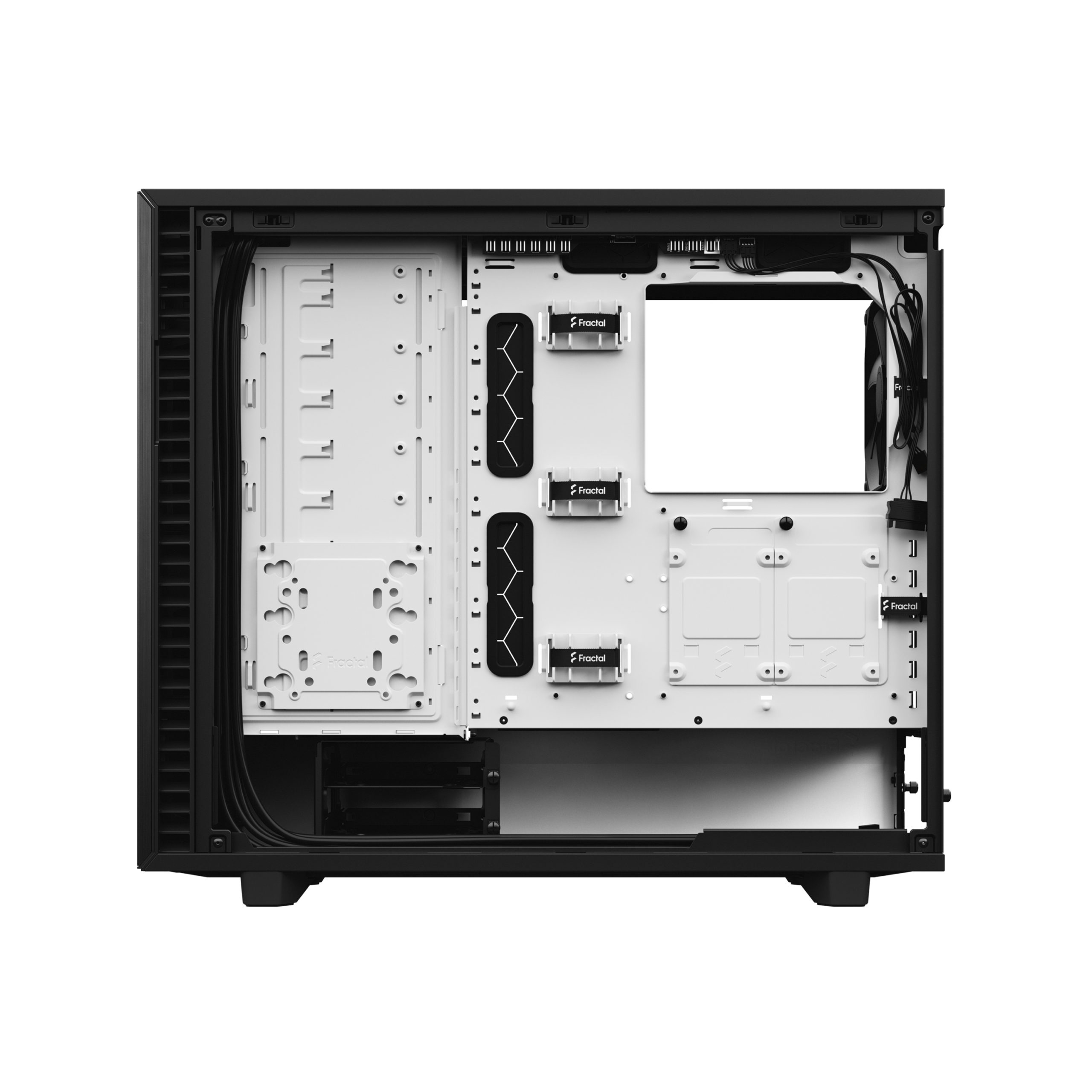 Кутия Fractal Define 7 Clear Tempered Glass Black/White