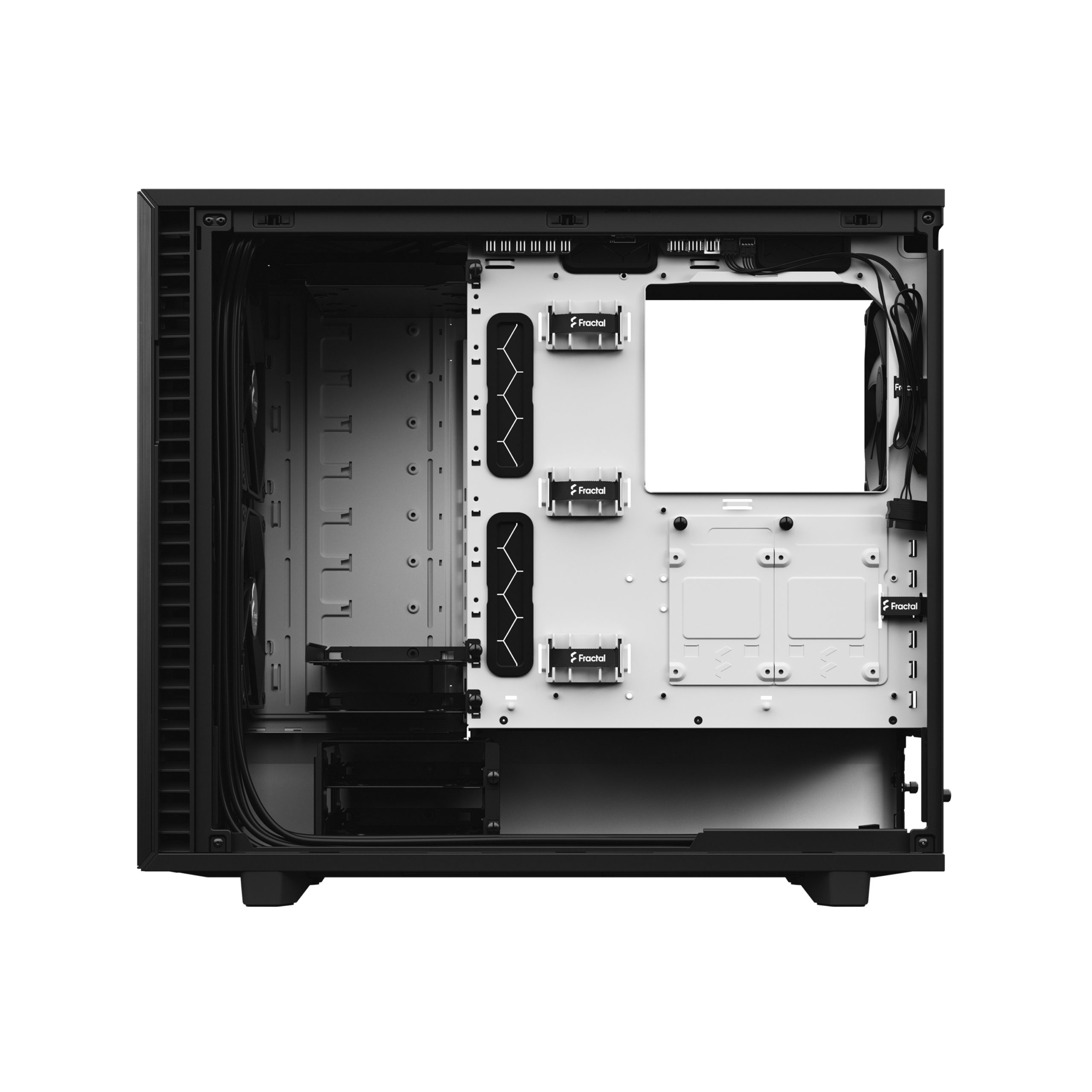 Кутия Fractal Define 7 Clear Tempered Glass Black/White