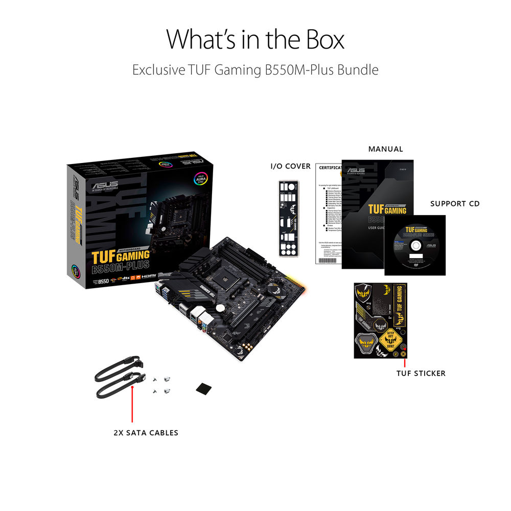Дънна платка ASUS TUF GAMING B550M-PLUS - 90MB14A0-M0EAY0
