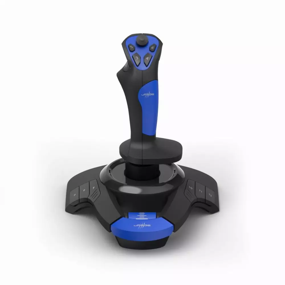 Жичен джойстик HAMA uRage Airborne 300, Aвиосимулатор за PC, Черен/Син 