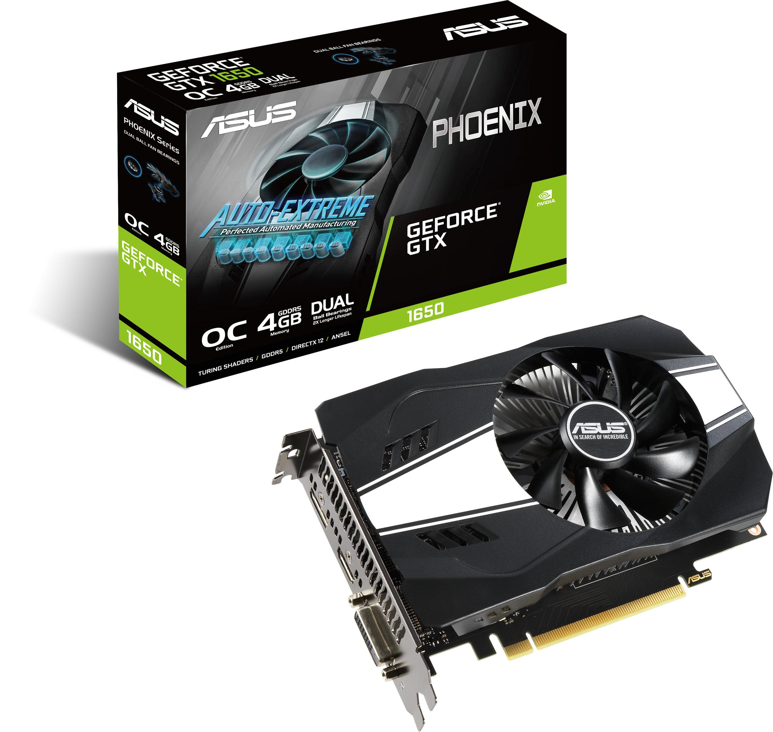Видео карта ASUS Phoenix GeForce GTX 1650 V2 OC edition 4GB