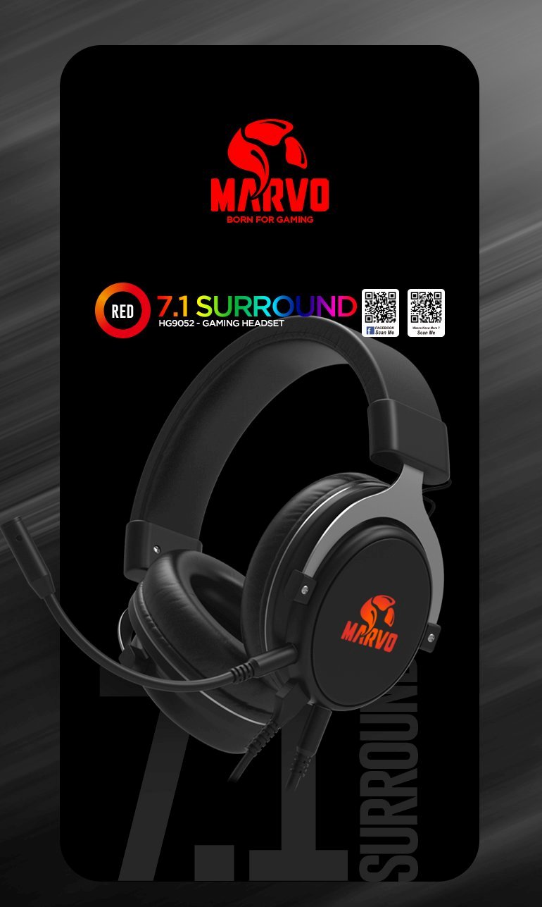 Геймърски слушалки Marvo PRO HG9052 Gaming Headphones 7.1 USB 