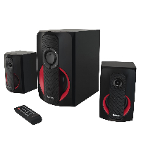 Звукова система HAMA PR-2180 173139, 2.1, 2 x 22W + 35W, Черен/Червен
