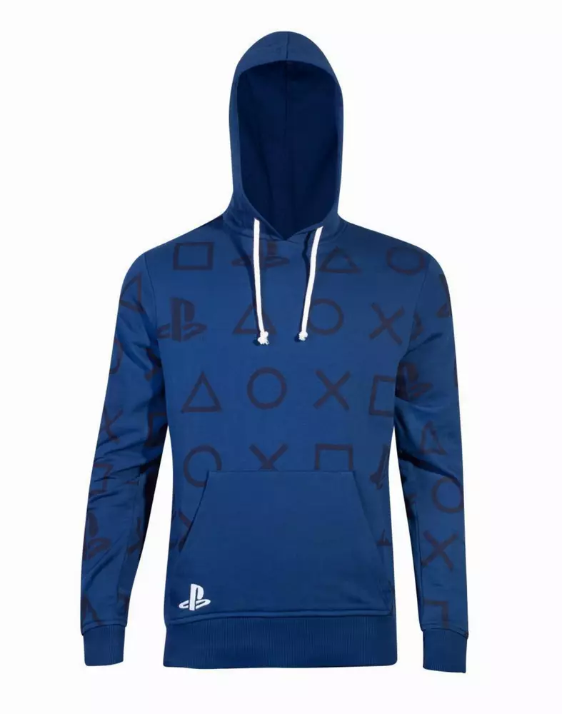 Суитчър PlayStation - AOP Icons Men's Hoodie, L, Син