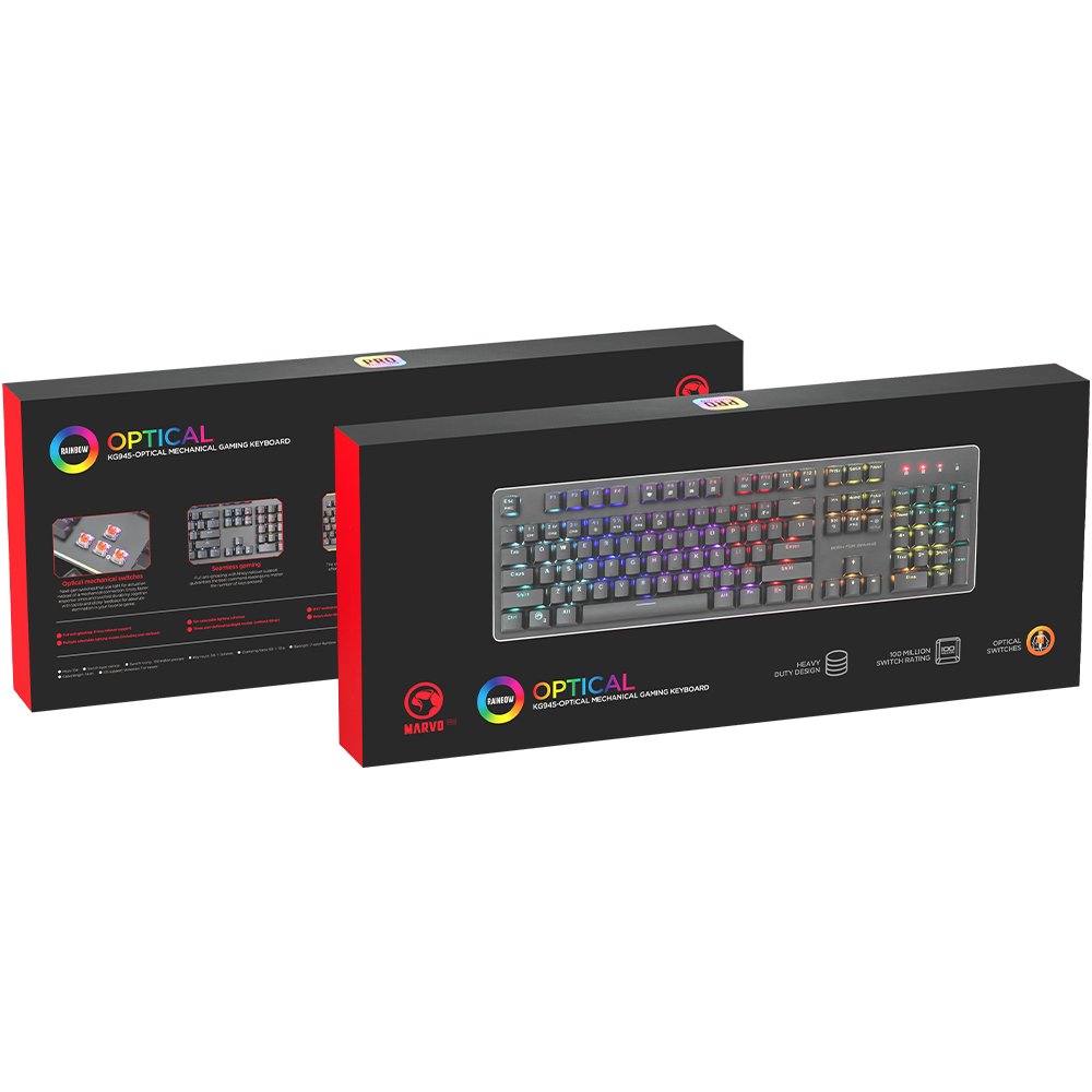 Геймърска механична клавиатура Marvo PRO KG945 RGB - MARVO-KG945