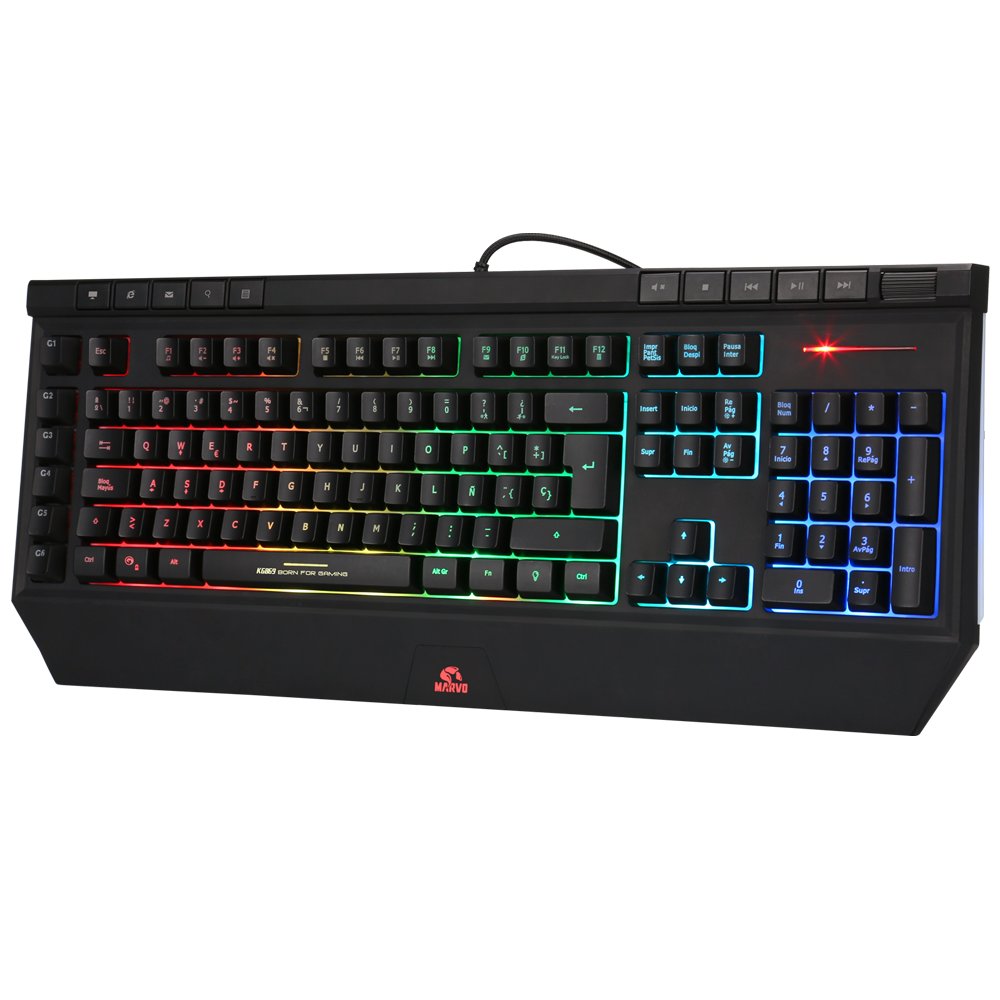 Marvo PRO геймърска клавиатура Gaming Keyboard KG869 - Programmable, Rainbow