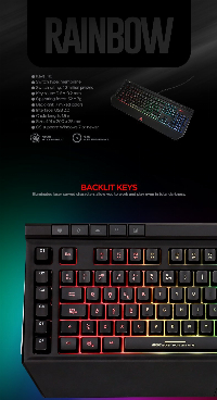 Marvo PRO геймърска клавиатура Gaming Keyboard KG869 - Programmable, Rainbow
