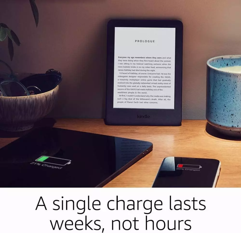 eBook четец Kindle 2019, 6", 8GB, WiFi, 10 генерация, Бял