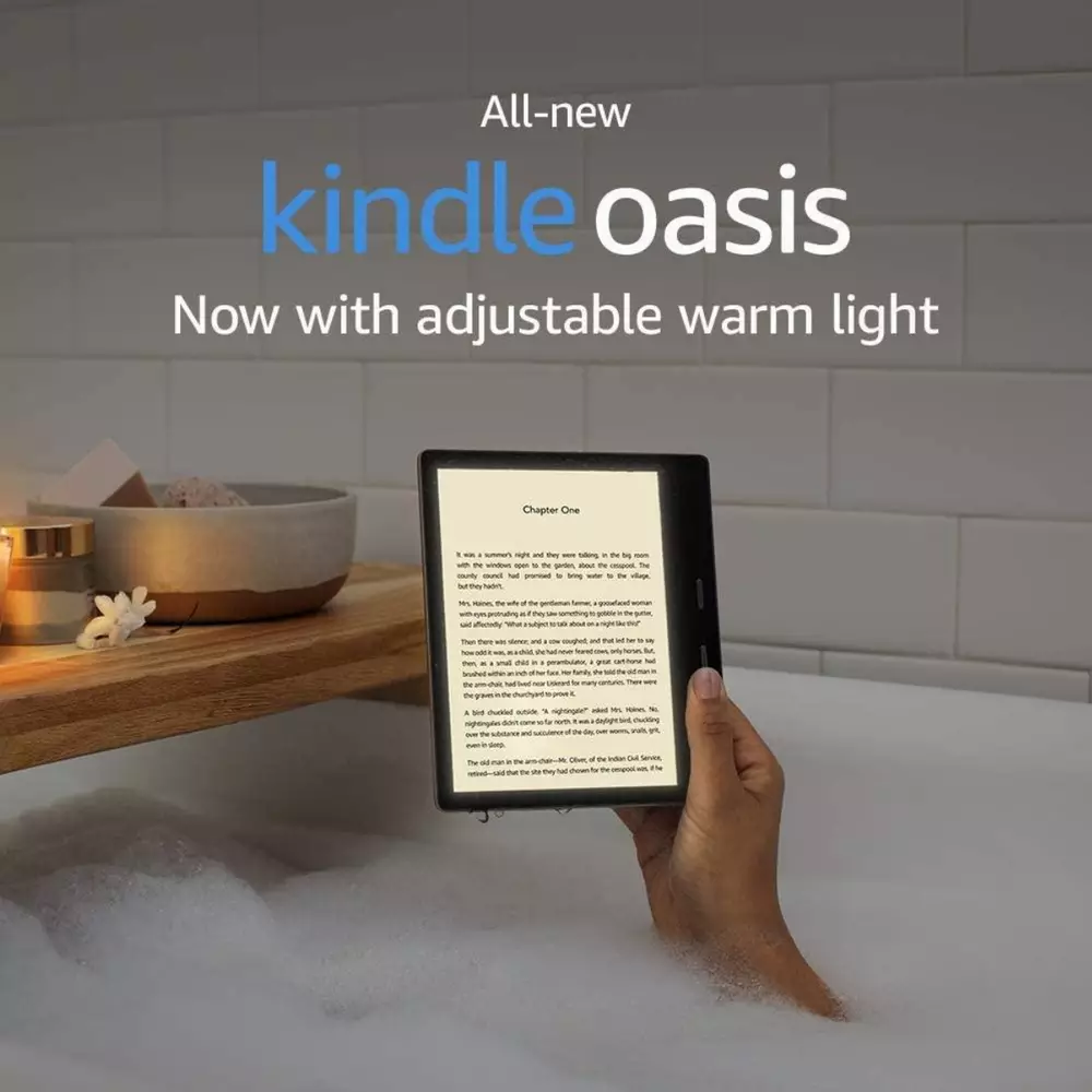 eBook четец Kindle Oasis, 7", 8GB, 10-та герерация, Сив