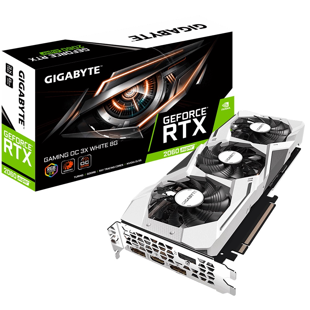 Видео карта Gigabyte GeForce RTX 2060 SUPER GAMING OC 3X WHITE 8G