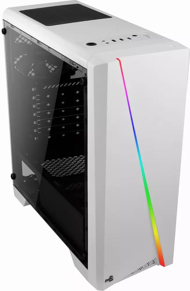 Кутия AeroCool Cylon WG White RGB