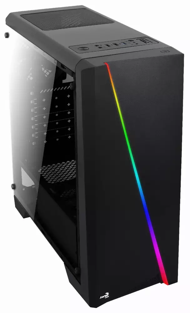 Кутия AeroCool Cylon BG - RGB, Tempered glass