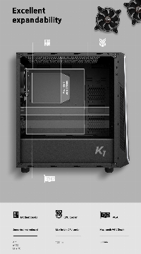 Кутия Zalman K1 RGB