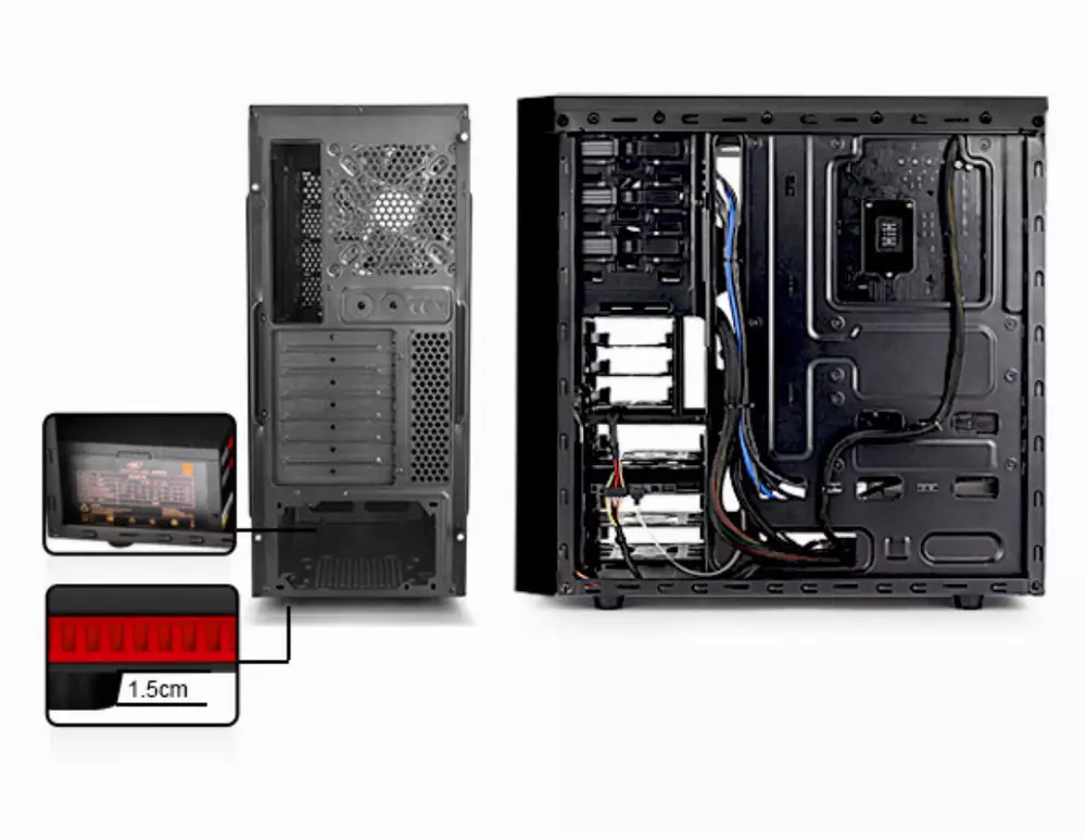 Кутия DeepCool TESSERACT SW-RD Window USB 3.0
