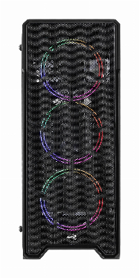 Кутия AeroCool Ore Saturn RGB, Tempered Glass