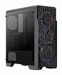 Кутия AeroCool Ore Saturn RGB, Tempered Glass