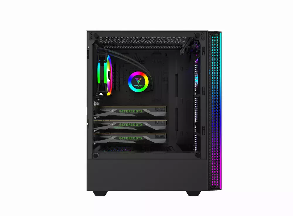 Кутия Gamdias MARS E1 aRGB, Tempered Glass