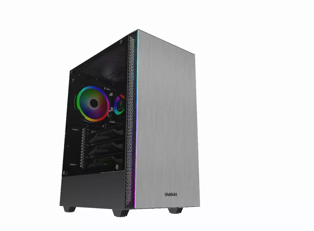 Кутия Gamdias MARS E1 aRGB, Tempered Glass