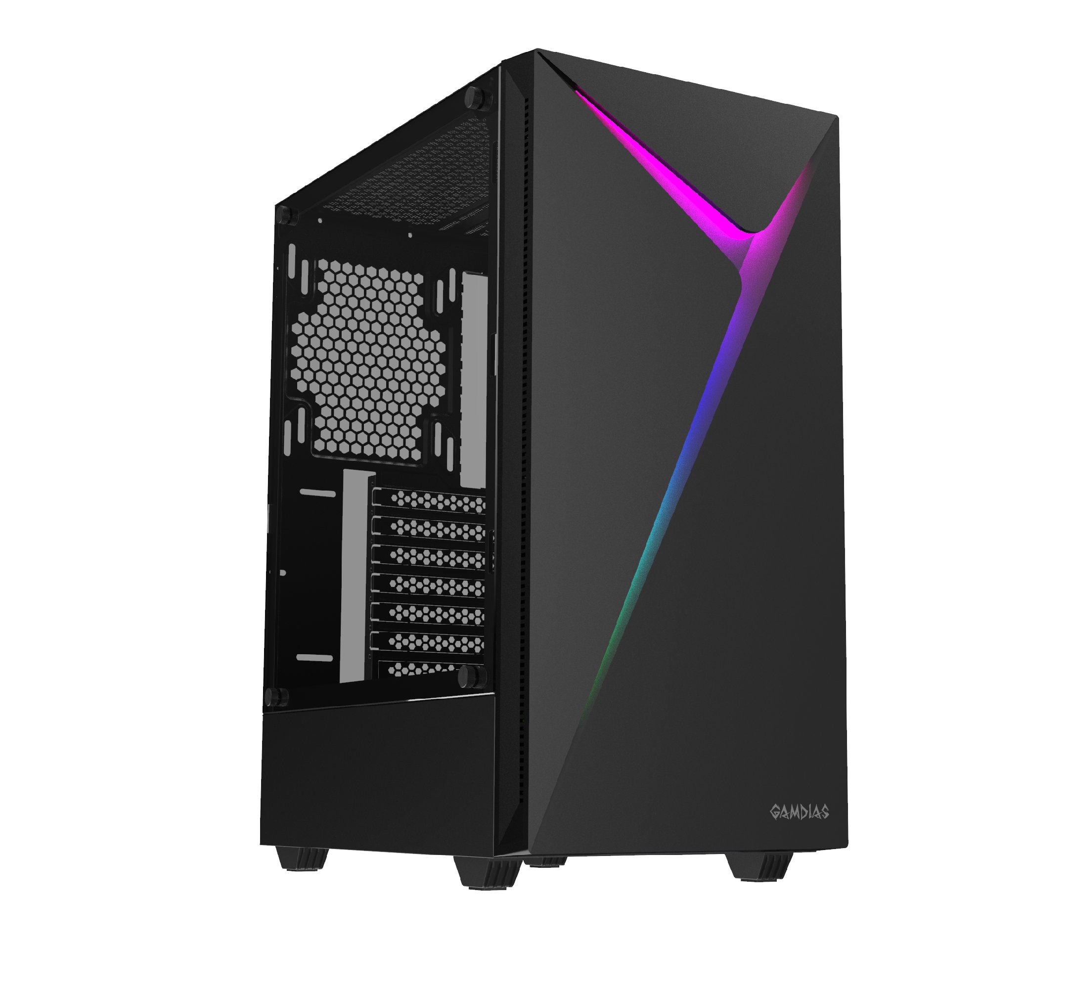 Кутия Gamdias ARGUS E4 aRGB, Tempered Glass