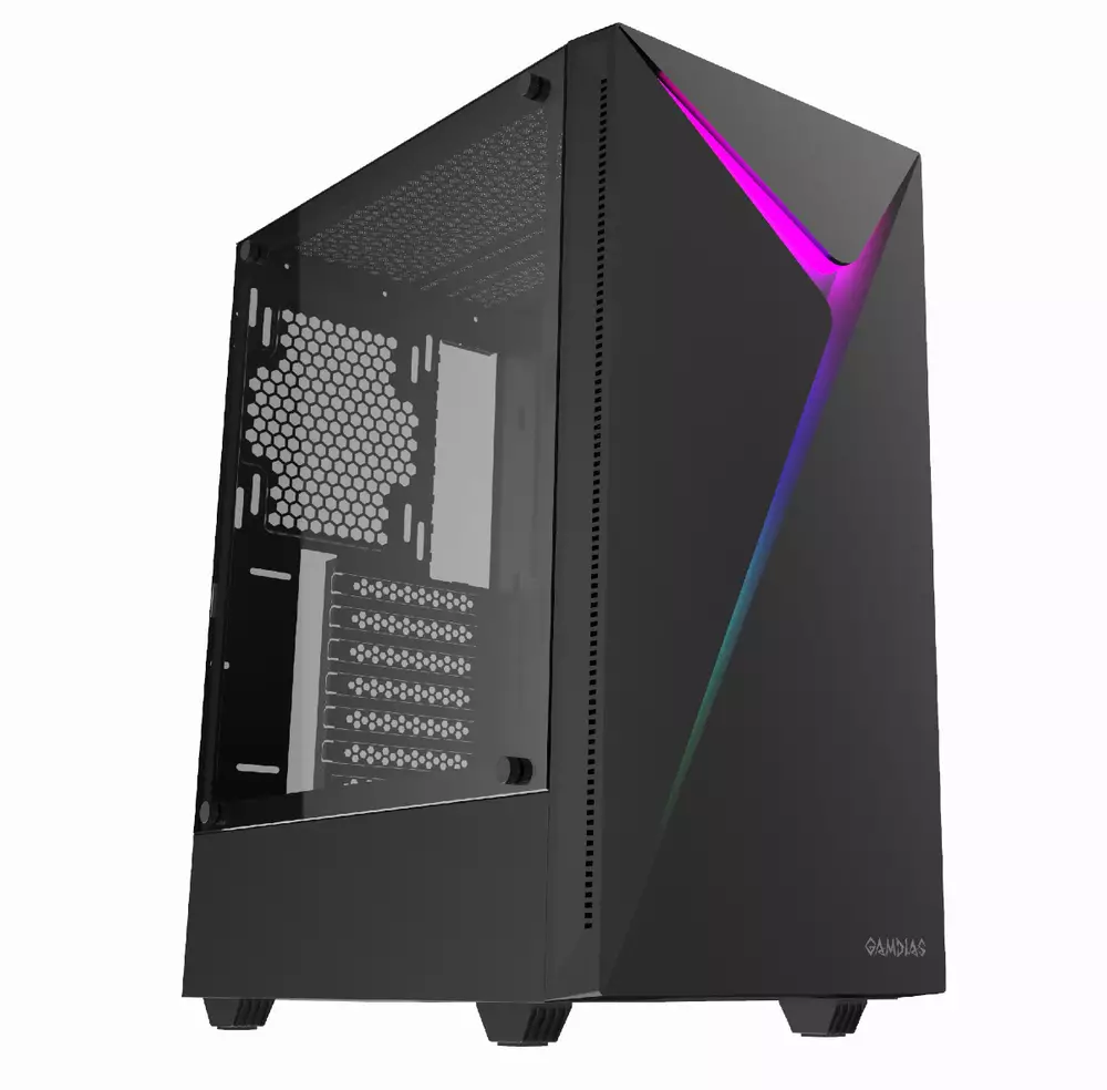 Кутия Gamdias ARGUS E4 aRGB, Tempered Glass