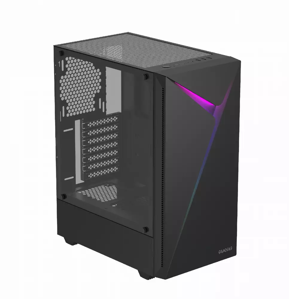 Кутия Gamdias ARGUS E4 aRGB, Tempered Glass