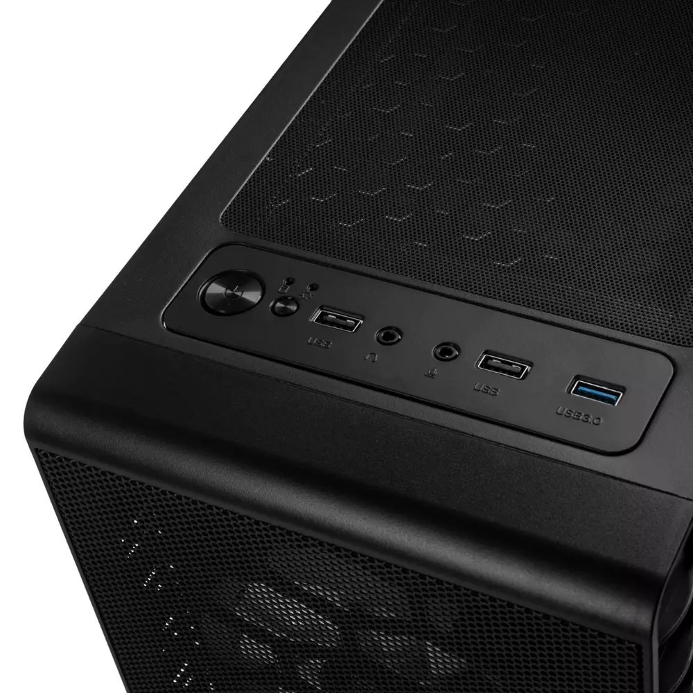 Кутия Kolink Observatory Lite Mesh RGB Mid-Tower, Черен
