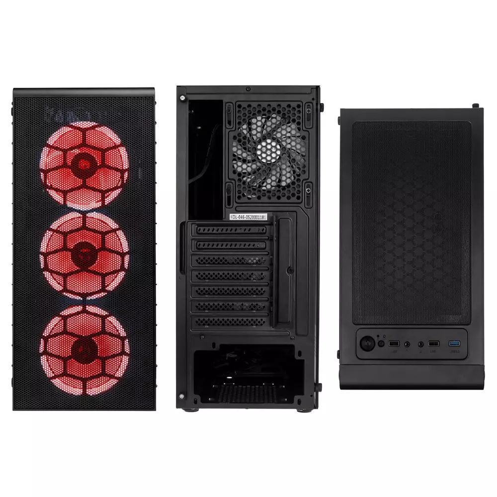 Кутия Kolink Observatory Lite Mesh RGB Mid-Tower, Черен