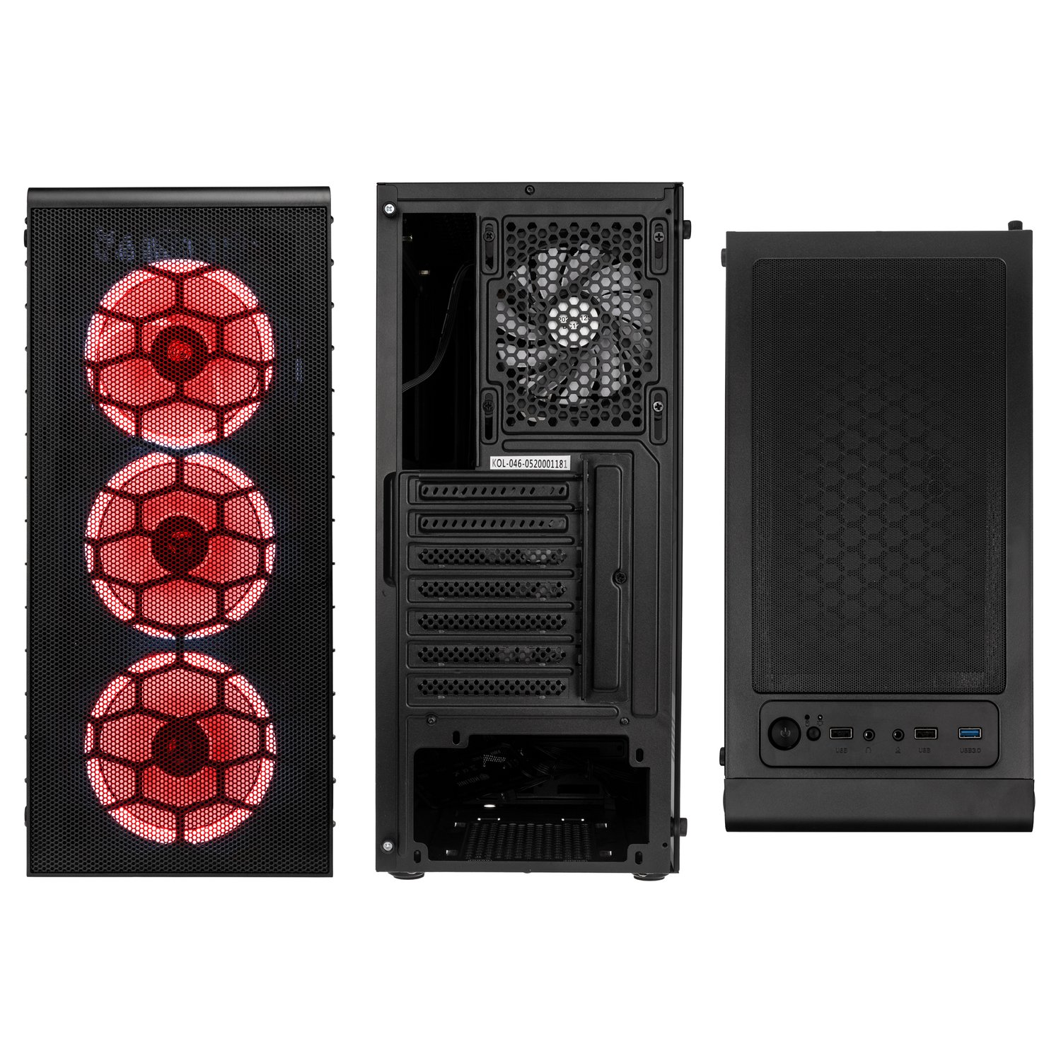 Кутия Kolink Observatory Lite Mesh RGB Mid-Tower, Черен