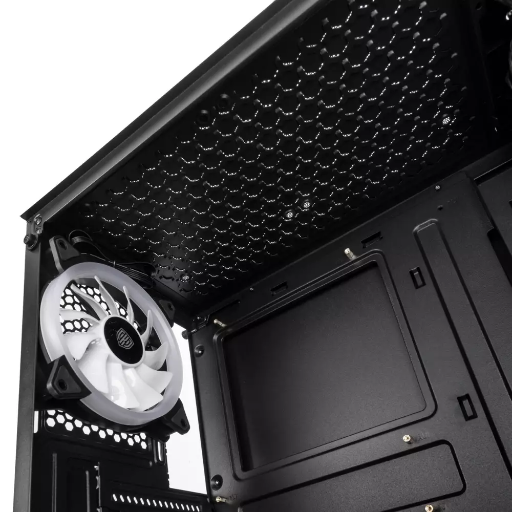Кутия Kolink Observatory Lite Mesh RGB Mid-Tower, Черен