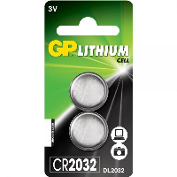 Бутонна батерия литиева GP CR2032 3V  2 бр. в блистер / цена за 1 бр. батерия/ GP