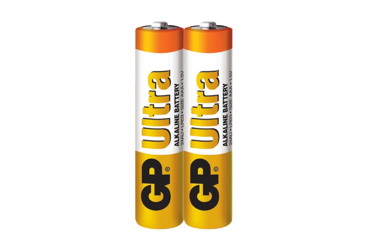 Алкална батерия GP ULTRA LR03 AAA /2 бр. в опаковка/ shrink 1.5V GP,GP24AU