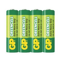 Цинк карбонова батерия GP R6  GREENCELL 15G-S4 /4 бр. в опаковка/ shrink 1.5V