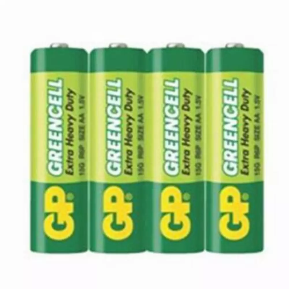 Цинк карбонова батерия GP R6  GREENCELL 15G-S4 /4 бр. в опаковка/ shrink 1.5V